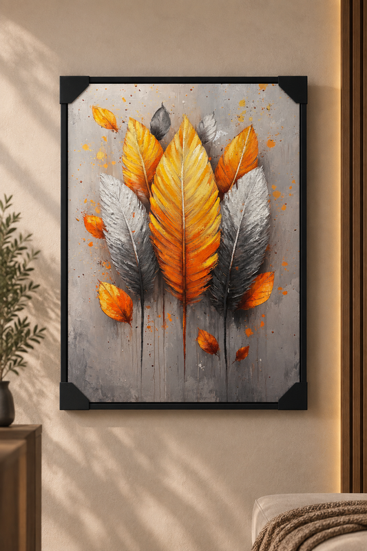 Golden Autumn Forest Landscape Wall Art