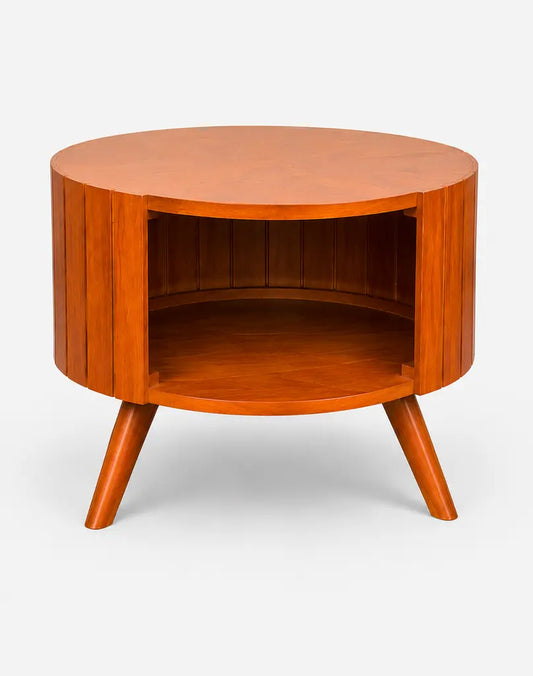 Horizon Slatted Circular Coffee Table