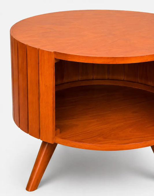 Horizon Slatted Circular Coffee Table