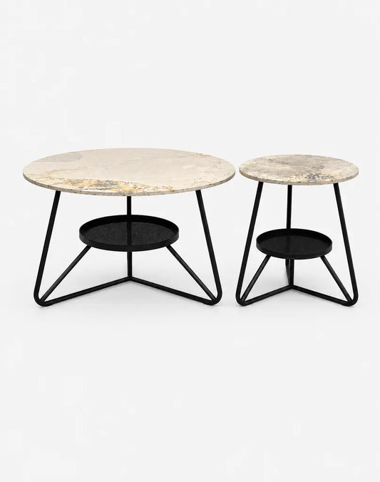 Orbit Luxe Round Marble Coffee Table