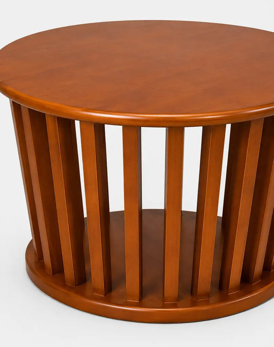 Horizon Slatted Circular Coffee Table