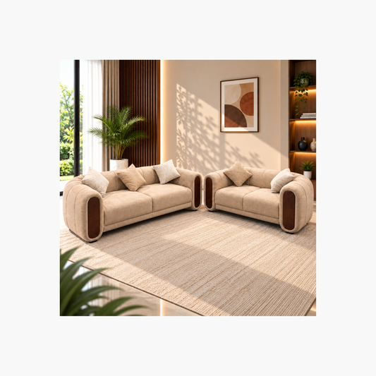 Modern 3+2 Seater Sofa Set – Beige