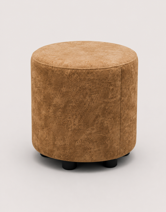 Luxe Round Upholstered Ottoman