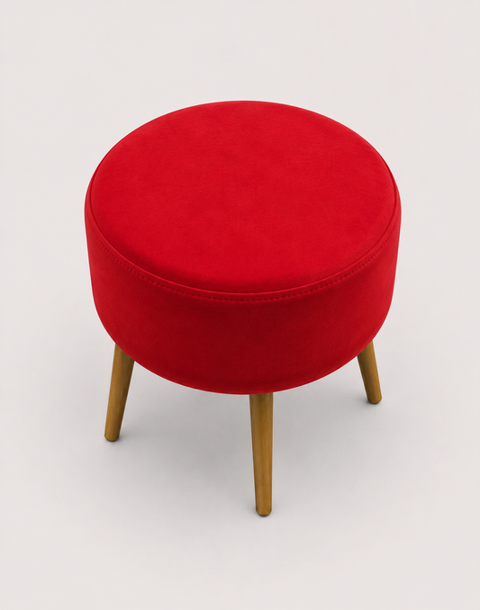 Modern Round Upholstered Ottoman Stool