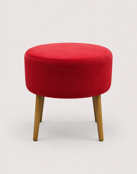 Modern Round Upholstered Ottoman Stool