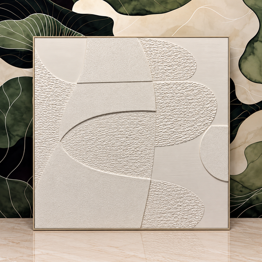 Abstract Textured Wall Art Frame – Modern Brown, Beige & Black Design