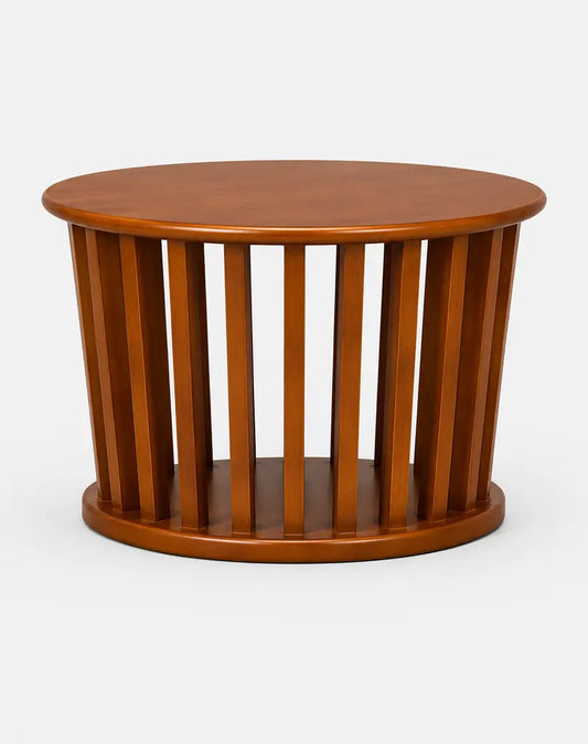 Horizon Slatted Circular Coffee Table