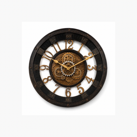 Vintage Industrial Gear Wall Clock