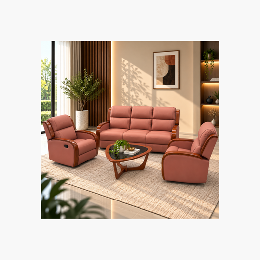 Modern 3+1+1 Recliner Sofa Set – Rose