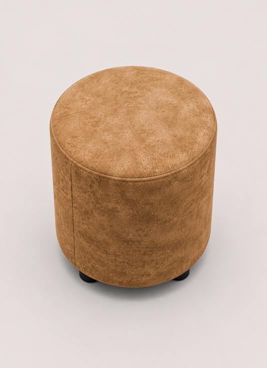 Luxe Round Upholstered Ottoman
